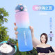 High-Looking Water Cup for Women, Tritan, High Temperature Resistant, Food-Grade, Anti-Fall Cup with Straw, Large-Capacity Sports Water Bottle for Men