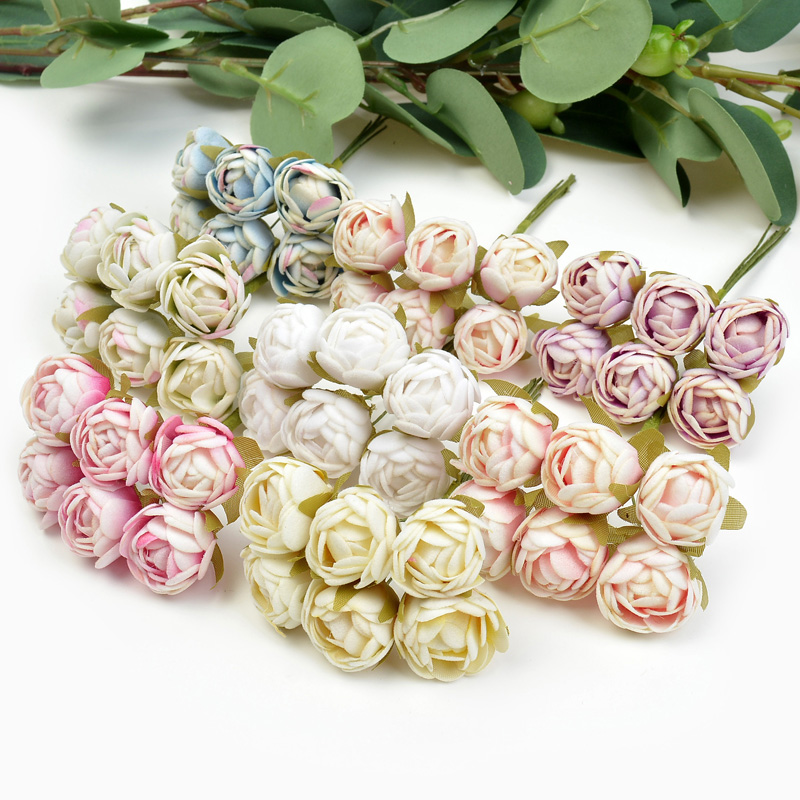 Emulation Princess Rose Flowers Fake Flowers Diy Handmade Ornament Flower Ring Material Delight Candy Gift Box Decoration Accessories