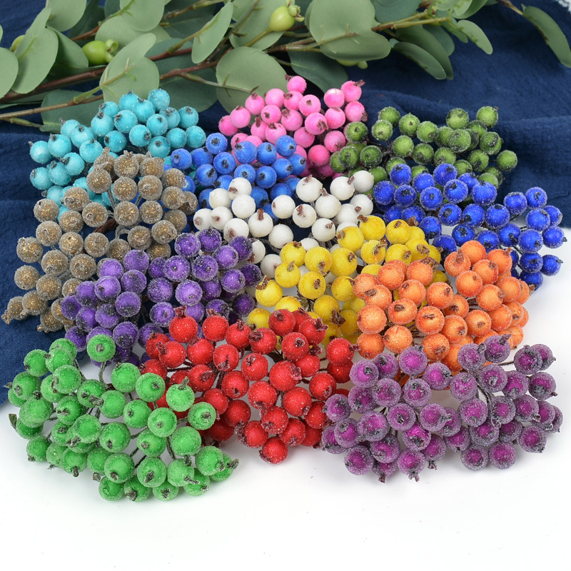 Double Head 14cm Emulated Berries Fruit Foam Fake Flowers Diy Handmade Ring Material Home Living Room Dining Room Dining Hall Decoration Matching-Taobao