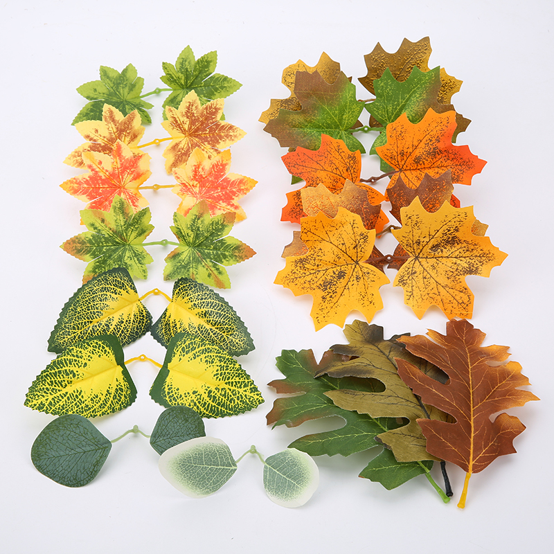 Simulation leaves New plants Perilla leaf maple Eucalyptus home decoration diy scrapbook shooting props