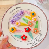 Свежий универсальный детский аксессуар для волос, детские шпильки для волос, челка, заколка для волос, в цветочек, в корейском стиле