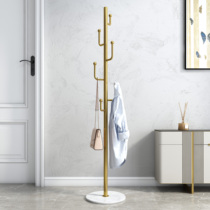 Wrought clothes rack floor bedroom simple coat rack porch vertical hanging bag rack office Creative clothes rack