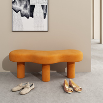 Clothing store sofa stool changing shoes stool light luxury shoes stool entering stool door stool creative low stool home rest area long bench