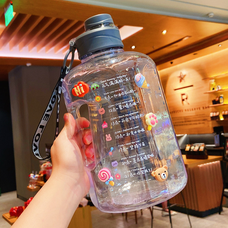 Large-capacity water cup sports kettle fitness bucket men's large kettle ton ton bucket space cup net red bucket cup portable