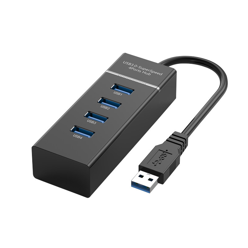 USB 3.0 Hub Splitter Converter Multi-Port Adapter Type-C Docking Station One-To-Four External USB Flash Drive Compatible with Computer Adapter Laptop Multi-Function Extension Cable Hub