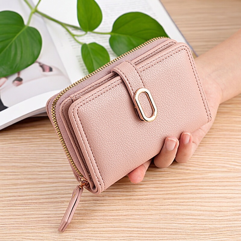 Scarecrow Women's Wallet Zipper Coin Purse with Lychee Pattern, High-End Feel, Multifunctional Short Wallet with Large Capacity Scarecrow Women's Wallet Zipper Coin Purse with Lychee Pattern, High-End Feel, Multifunctional Short Wallet with Large Capacity