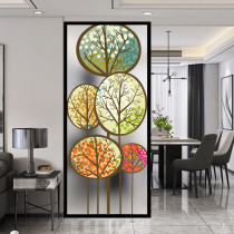 Nordic simple art glass screen Living room kitchen and bathroom screen Entrance barrier double-sided effect matte translucent customization