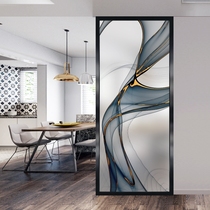 Jane European art glass screen living room kitchen partition entrance entrance Abstract light luxury frosted translucent double-sided custom