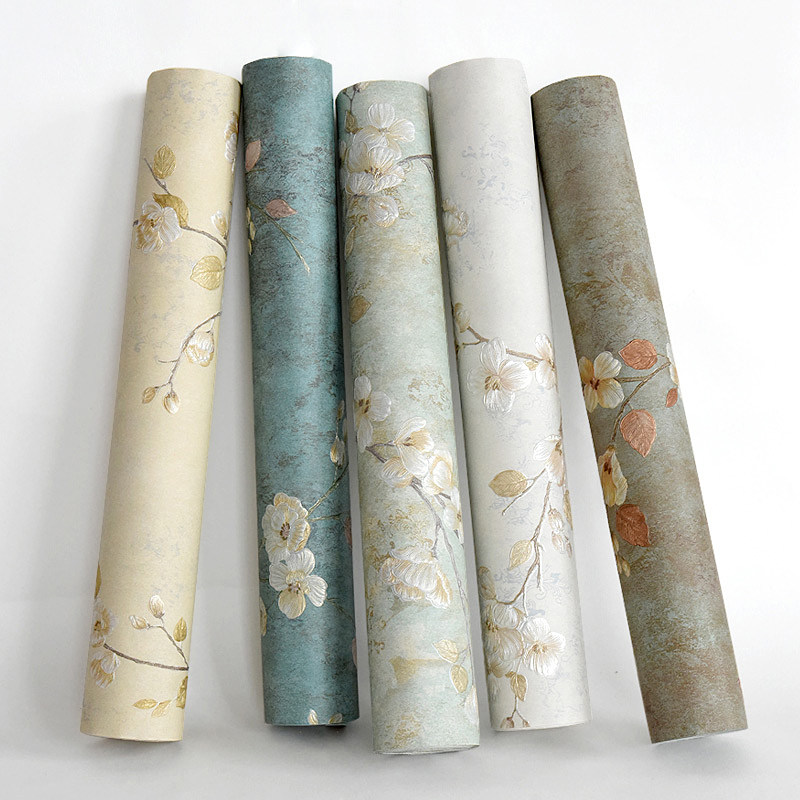 3D deep embossing field Garden unwoven cloth covering ancient American countryside wallpaper bedroom living room sofa TV background wall wallpaper