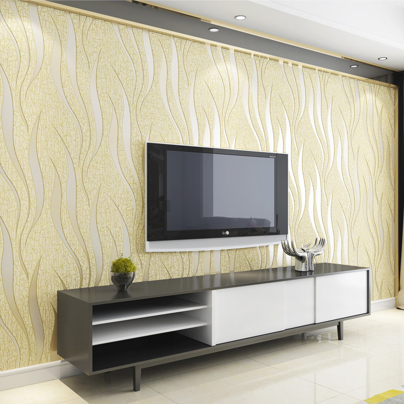 Modern minimalist 3D solid deer leather suede striped living room TV background wall wallpaper eco-friendly unwoven wallpaper