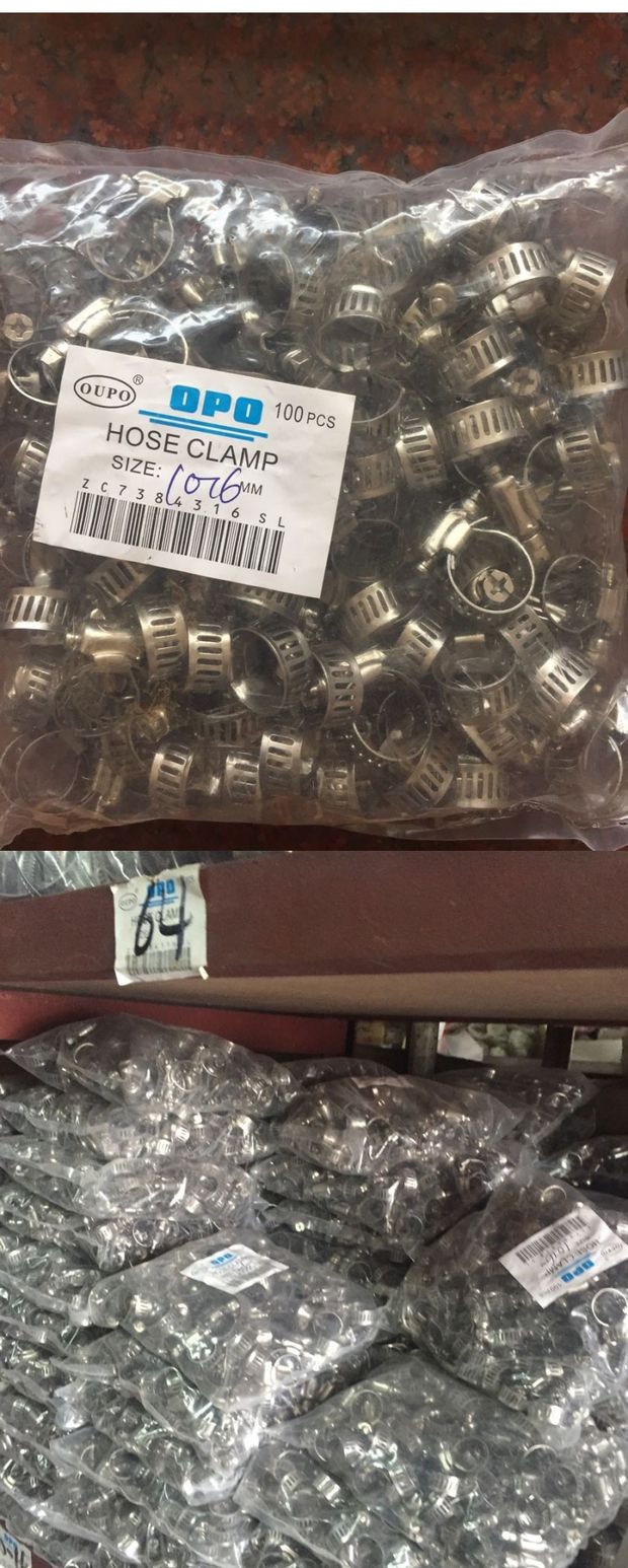 American Stainless Steel Throat Hoop Hoop hoop buckle Wasp gas water pipe clip Card whole bag 100 packets