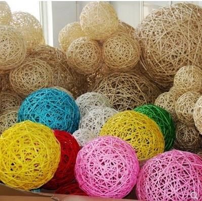 Heart decoration rattan ball weaving kindergarten dried flowers toddler handmade branch ball boutique dried branch willow ball corridor mall hanging