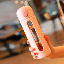 Double glass women drop-proof simple high value summer portable 2020 New Tide heat insulation hot water cup men