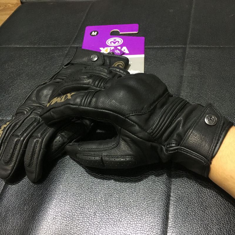 XIMA Xi Ma Locomotive Winter Riding Gloves Retro Locomotive Real Leather Full Finger Gloves All Season Breathable Touch Screen
