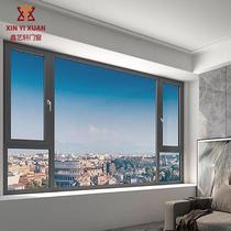 Cross-border bedroom broken bridge aluminum doors and windows anti-theft sealing balcony soundproof windows self-built house window screen integrated casement window manufacturer
