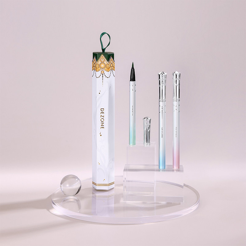 DEZONE Daizhuang Colour Eye Line Pen waterproof without fainting white brown extremely fine Wolverine pen Lower eyelashes beginners