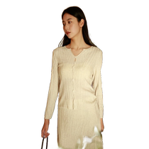 Nishimachi village house fashion suit for women winter new style French romantic simple cable knit upper and lower set AD8601375