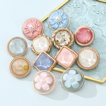 Immortal flower transparent button metal water ripple light bulb jelly button coat cashmere coat suit sweater button