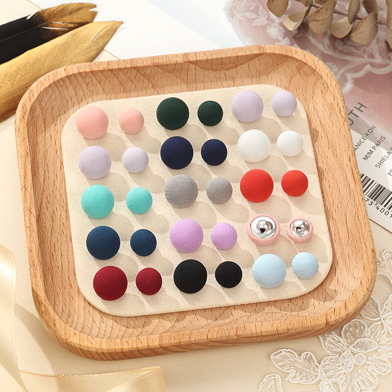 シフォンラップボタンシャツカーディガンドレスハイフット半円キノコボタンカラーメタルボトムシェル服ボタン