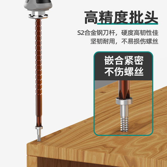 双头可伸缩螺丝批工业级一字十字螺丝刀套装S2钢两用起子家用工具