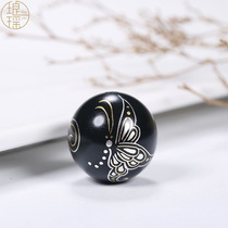 Yao Xinjiang Hetian Jade ball pendant natural tower green men and women Gold Silver wrong Gold craft transfer bead jade pendant