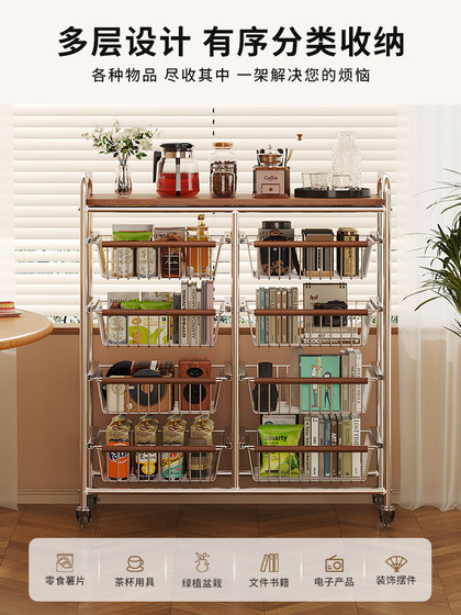 中古小推车移动床头置物架客厅茶几沙发旁边几零食厨房收纳架厨房
