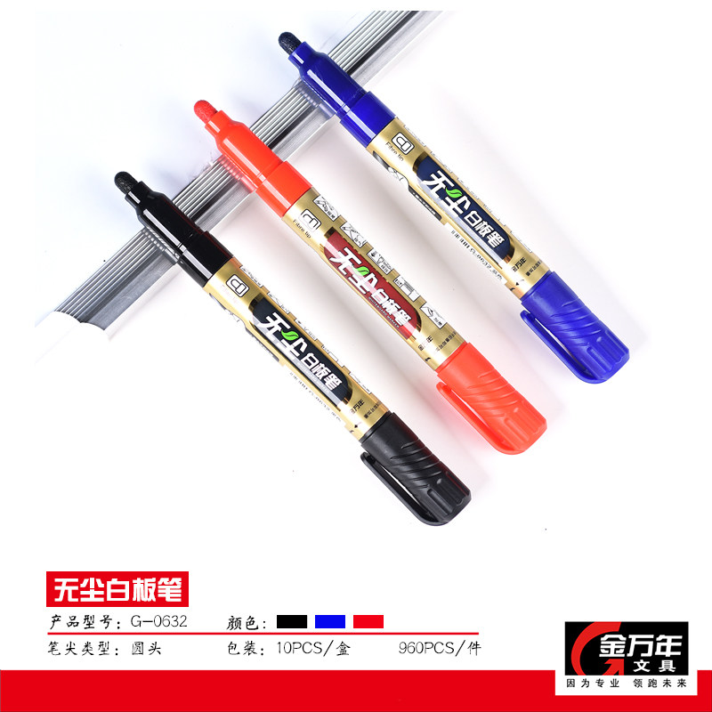 Jinwannian Film-Forming Pen, Dust-Free, Direct Liquid Type, Refillable Ink, Whiteboard Pen, Erasable, Black, Blue, Red, Safe and Non-Toxic