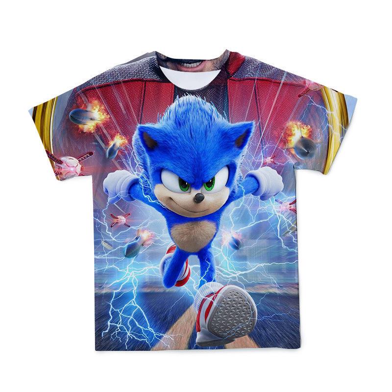 New Sonic Kidsren's Clothing Kidsren's T-Shirt Ultrasonic Mouse Sonic3D Printing Men's and Women's Kidsren's Family Clothing Quick-Drying New Sonic Kidsren's Clothing Kidsren's T-Shirt Ultrasonic Mouse Sonic3D Printing Men's and Women's Kidsren's Family Clothing Quick-Drying