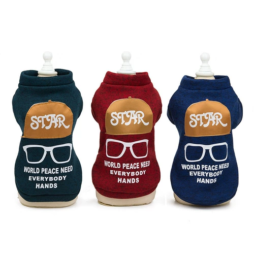 Собачья одежда, осень и зима, маленькая и средняя собака, щенка Тедди Корги, интернет-одежда знаменитости, милая одежда, четыре фута