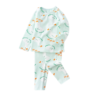 小猪大卫秋内衣套装男童女宝宝可爱印花秋衣秋裤无骨贴身内衣套