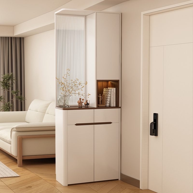 2026 New Model Entrance Cabinet Facing the Front Door, Living Room Screen Partition Cabinet, Arc-Shaped Shoe Cabinet, Glass Decorative Foyer Cabinet 2026 New Model Entrance Cabinet Facing the Front Door, Living Room Screen Partition Cabinet, Arc-Shaped Shoe Cabinet, Glass Decorative Foyer Cabinet