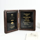 Walnut Solid Wood Award Plaque, Hinged Authorization Plaque, Appointment Letter, Agent Franchise Honor Certificate, Foldable Flip-Type Commemorative Plaque