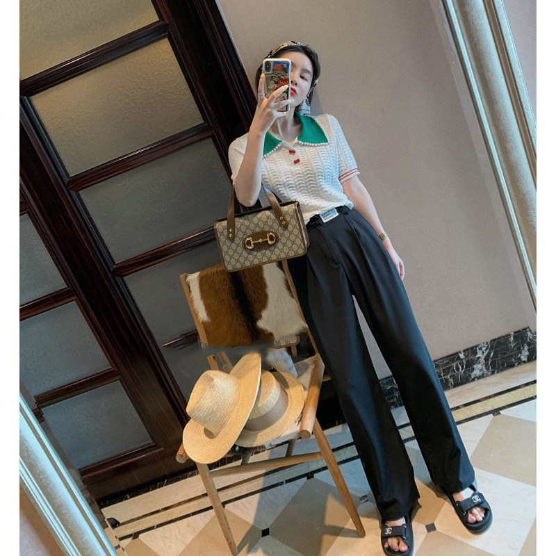 Salt Can Be Sweet Pro 2021 New Net Red Fried Street Port Wind Retro Chic Broadlegged Pants Two-piece Suit Women Summer