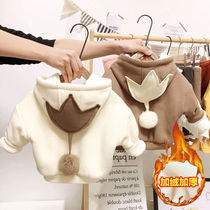Children in autumn 1 and a half-year-old boy autumn clothing in spring and autumn clothing girls jacket plus thicker cap tops winter