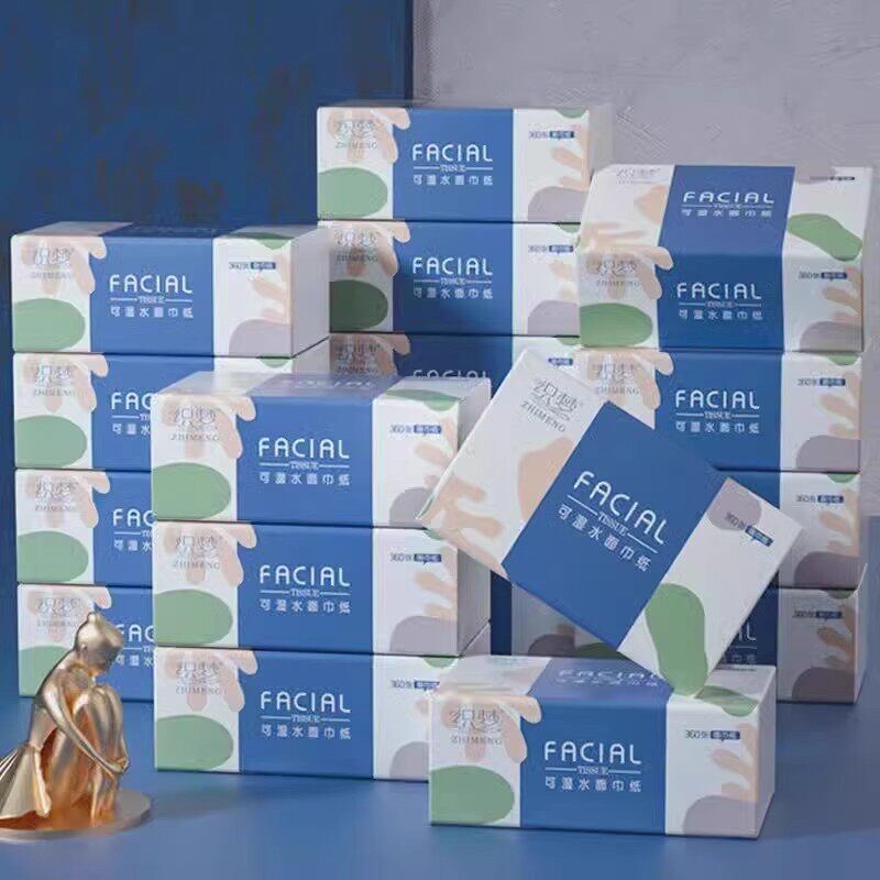 1 Pack of Original Wood Pulp Tissue Paper, Whole Box for Household Use, Economical Pack, Napkins, Facial Tissues, Toilet Paper, Wholesale Sh