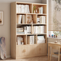 Bibliothèque en bois massif armoire murale intégrée armoire de rangement de salon avec porte armoire combinée libre sur pied