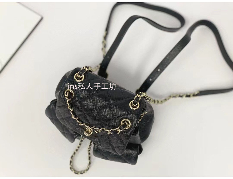 24 New Model Duma Frog Backpack for Women, Versatile Quilted Chain Lambskin School Bag, Small Backpack, Caviar Leather 24 New Model Duma Frog Backpack for Women, Versatile Quilted Chain Lambskin School Bag, Small Backpack, Caviar Leather