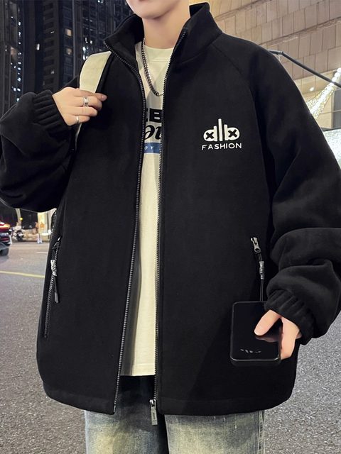 Austrian velvet new cotton jacket for men and teenagers in winter thickened stand-up collar cotton jacket for boys warm cotton jacket trendy