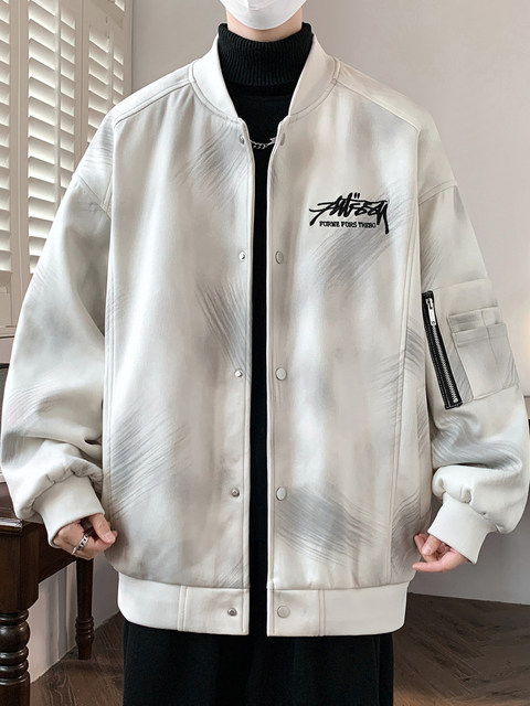 Thick velvet jacket for male teenagers and students in autumn and winter, high-quality trendy jacket to keep out the cold.