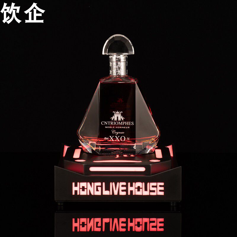 Luminous wine seat bar KTV nightclub wine holder red wine and wine display stand wine passer XO charging square red light set