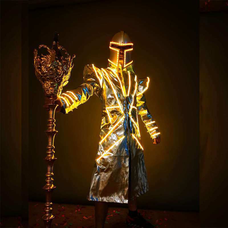 LED yellow light Roman clothing out of wine, luminous clothes, transmission, ktv nightclub bar atmosphere props scepter