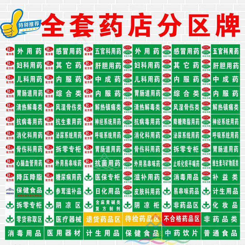 Supermarket Health Food Signage, Pharmacy Identification Signs, Pharmacy Classification Signs, Pharmacy Reminder Signs, Pharmacy Classification Signs, Drug Classification Labels, Gsp Certification Complete Set Supermarket Health Food Signage, Pharmacy Identification Signs, Pharmacy Classification Signs, Pharmacy Reminder Signs, Pharmacy Classification Signs, Drug Classification Labels, Gsp Certification Complete Set