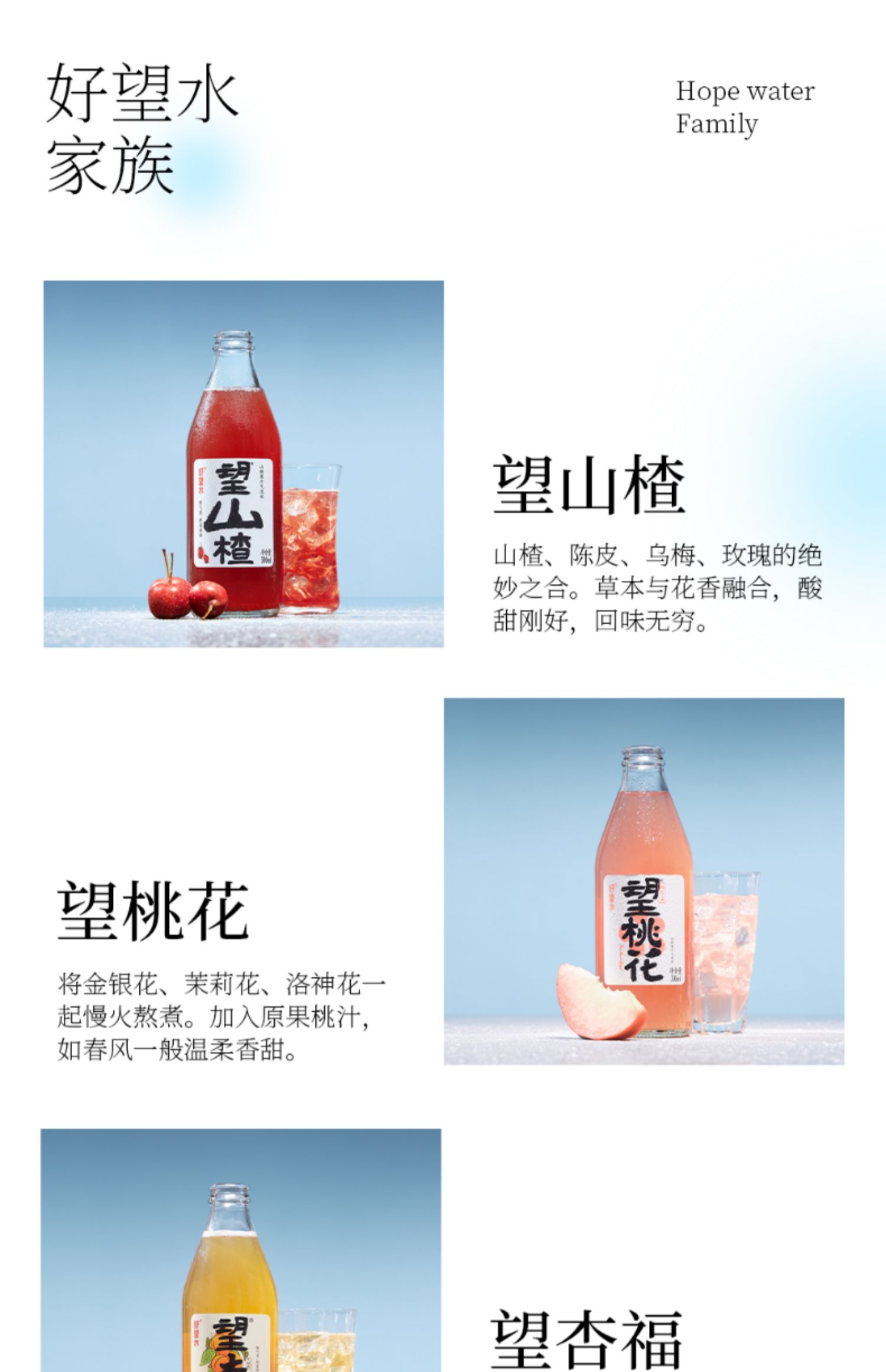 好望水杏子果汁气泡水300ml*6瓶