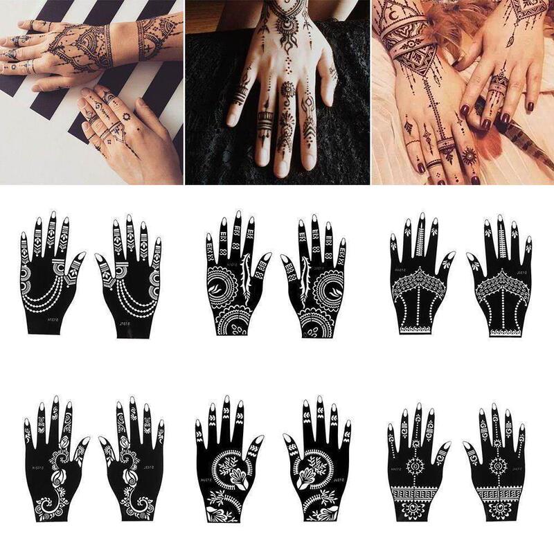 Fashionable Henna Tattoo Template Temporary Hand Tattoo DIY Body