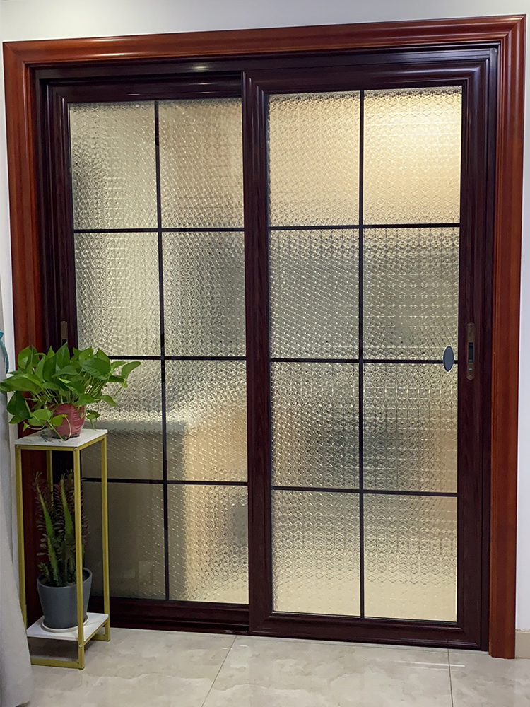 Japanese-style 3d retro embossed glass door sticker classical Chinese window grille paper kitchen mobile sliding door window film