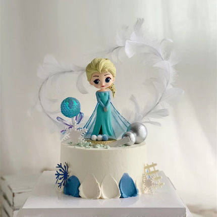 Net red creative cartoon children's girl Princess year-old full moon custom birthday cake Shanghai city delivery