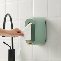 Wash Face Towels Containing Box Wall-mounted Free Toilet Bathroom Creative Cute Wipe Face Towel Extraction Box
