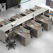 Staff office table and chair combination 4 6 staff station partition simple modern office Card Holder screen desk