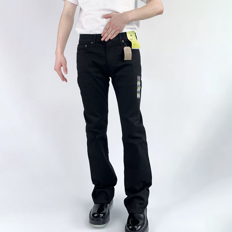 Authentic American Levis 527 Bootcut Men's Slim Fit Flared Thin Black Jeans Authentic American Levis 527 Bootcut Men's Slim Fit Flared Thin Black Jeans