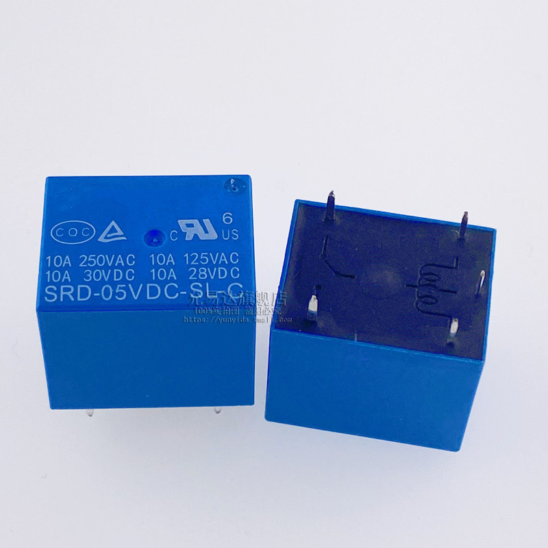 原装全新继电器SRD-05VDC-SL-C 5脚 (5只)